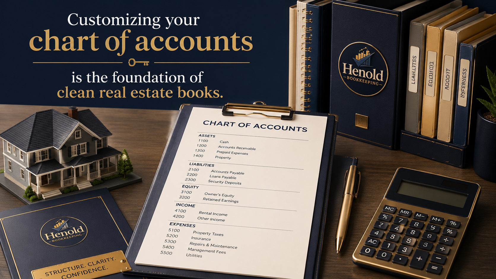 Customizing your chart of accounts is the foundation of clean real estate books. Detailed view of a complex financial spreadsheet on a monitor with a bookkeeper working at a keyboard.