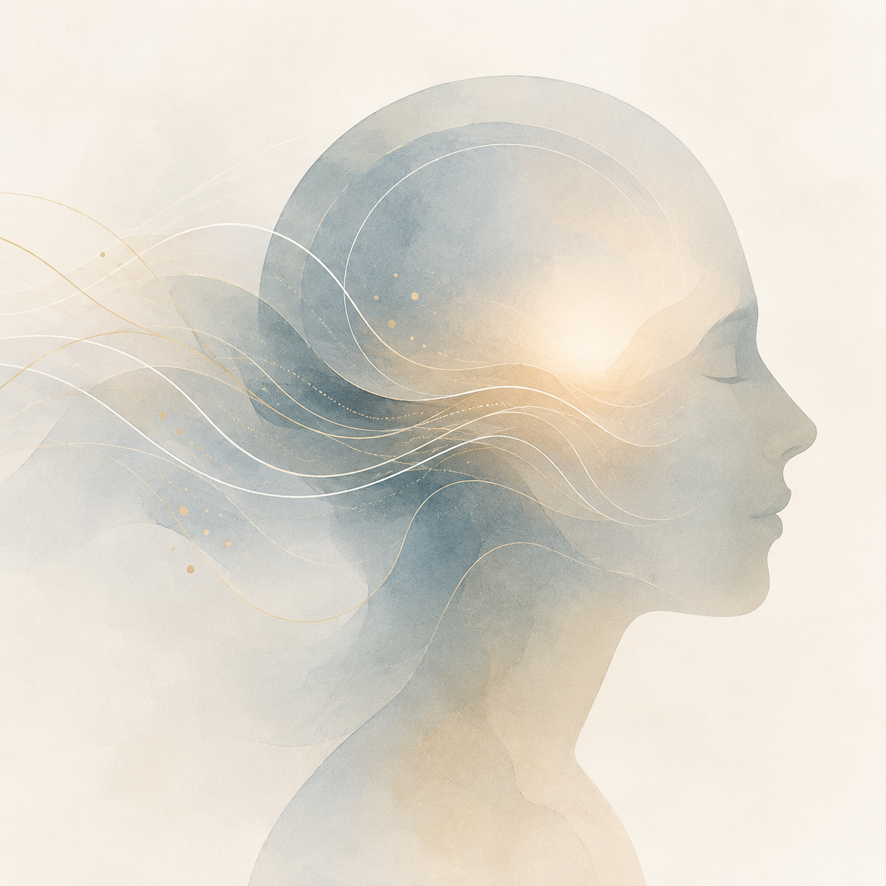 Releasing stored tension often feels like a weight being lifted, accompanied by deep, spontaneous breaths. A person sitting by a window with relaxed shoulders and a peaceful expression, experiencing emotional relief.