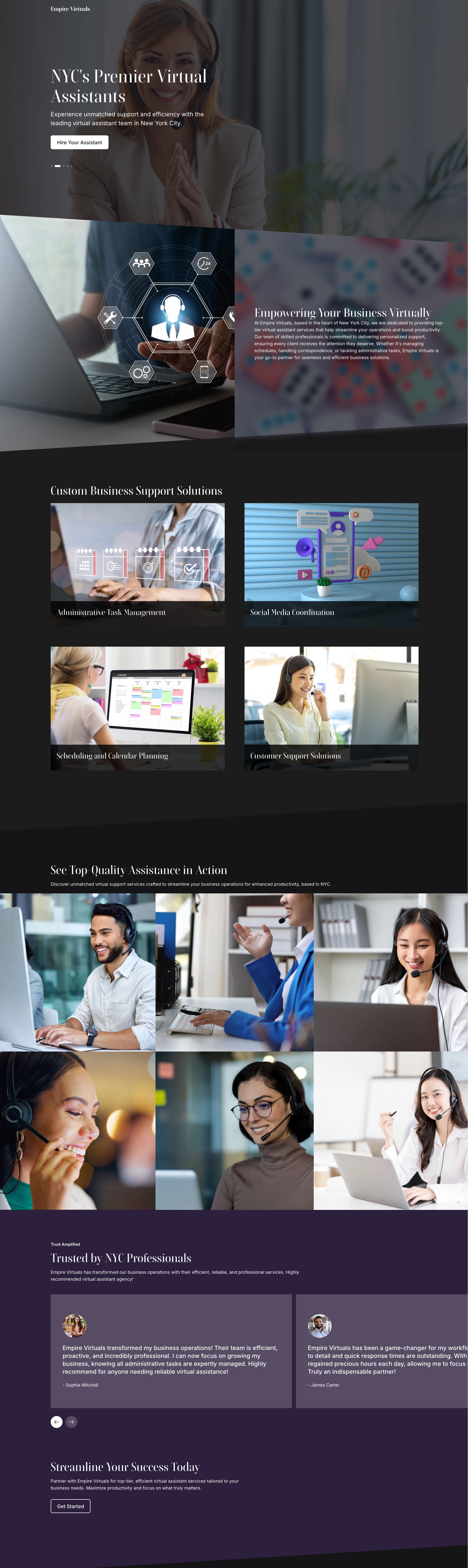 Virtual Assistant website template (use for free)