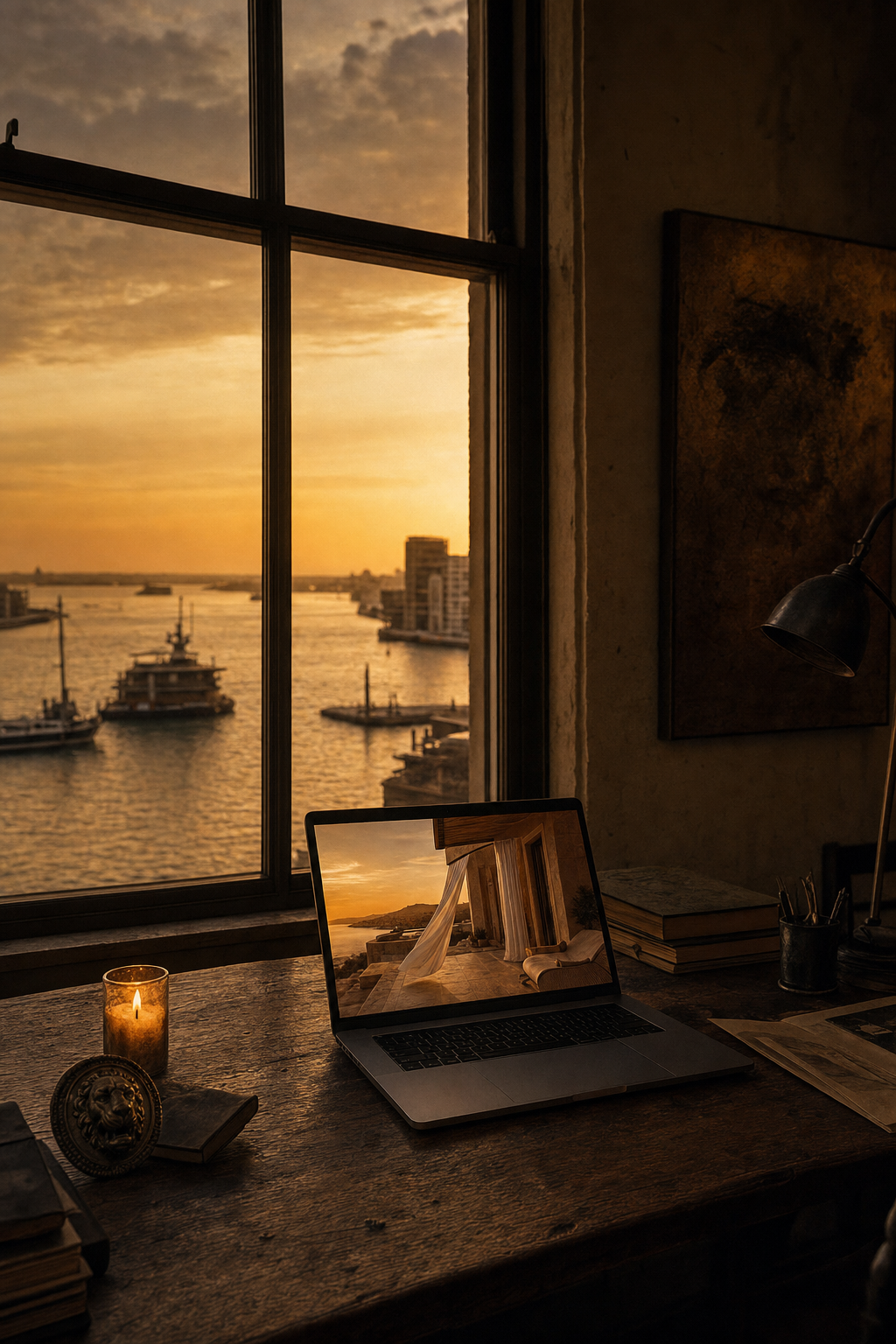 Cinematic social content stops the scroll and drives high-value direct bookings. A vertical social media frame showcasing a luxury destination, emphasizing high-end brand identity.