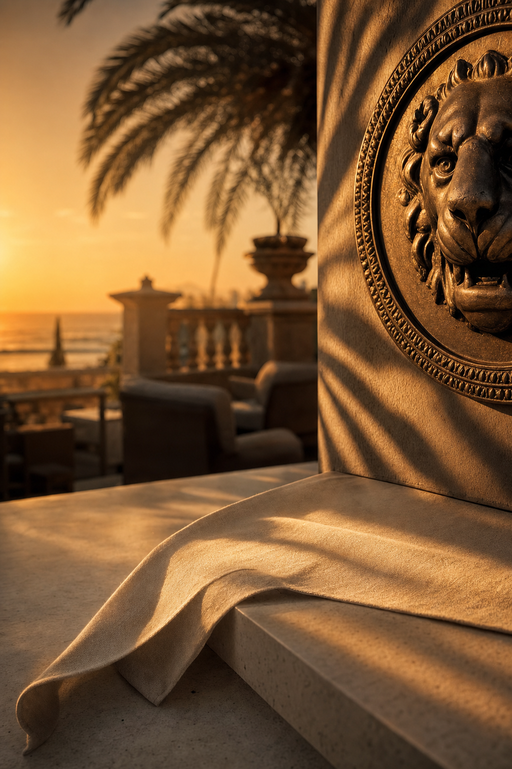 High-impact vertical video is essential for driving festive bookings via social media channels. Vertical cinematic video frame showcasing a luxury hotel exterior with festive enhancements for social media.