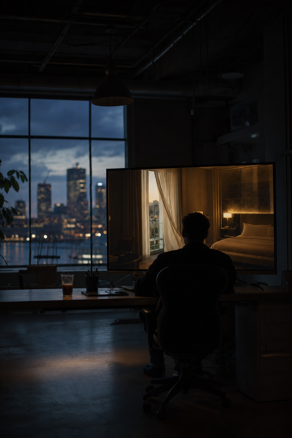 Scroll-stopping vertical content is the primary driver of travel discovery for 2026 luxury travelers. Vertical social media style image of a luxury hotel interior with gold accents and warm lighting.