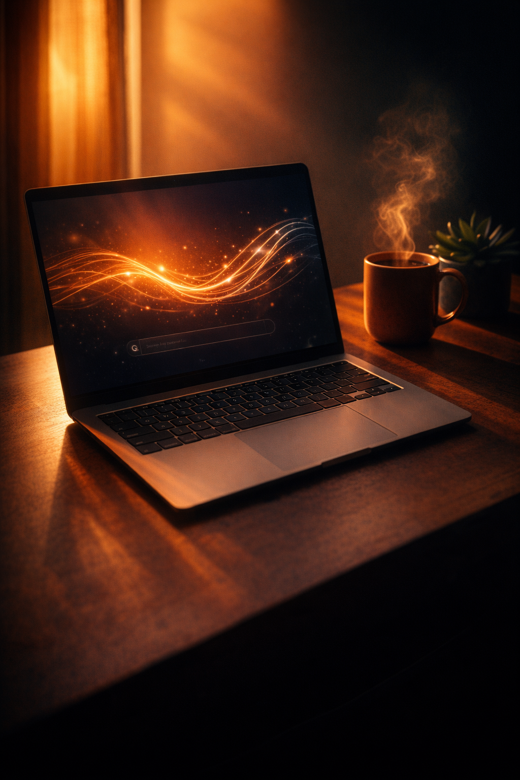 A streamlined workflow allows small teams to move from script to published post in minutes. A vertical image mockup of a social media post being created via AI tools for a business account.