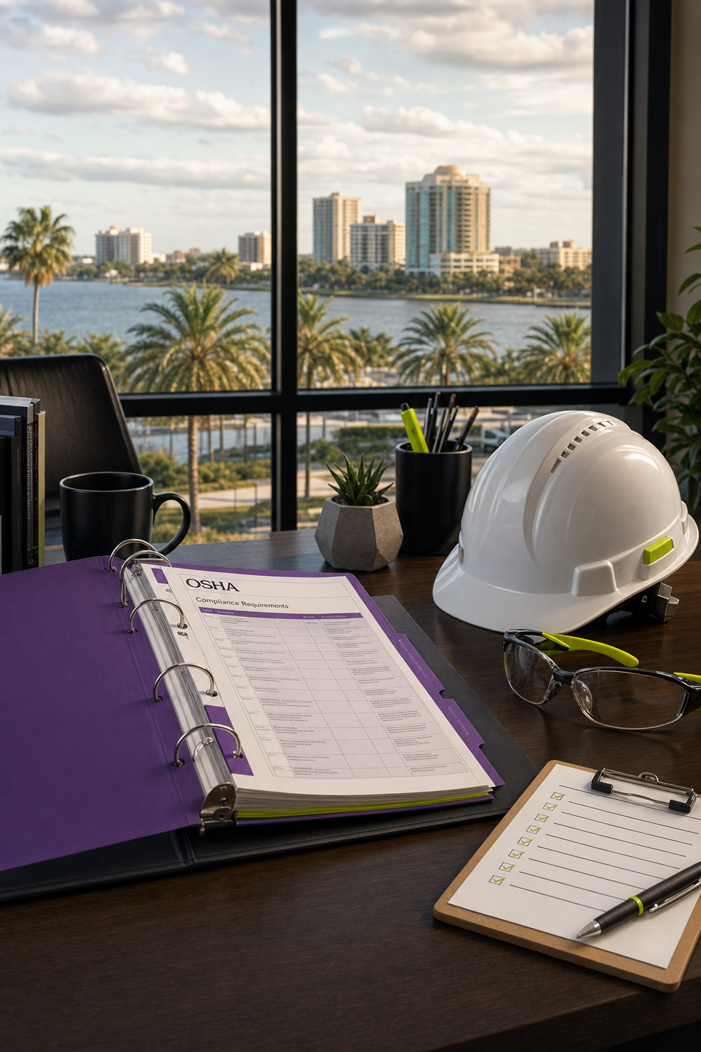 Staying compliant with Florida and federal OSHA reporting deadlines is critical for small businesses. A checklist showing OSHA compliance standards for Florida small businesses.