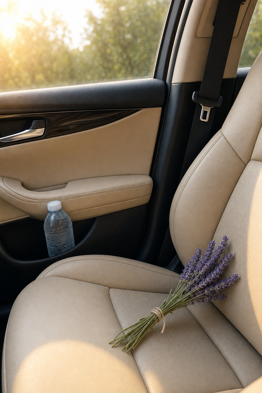 Choosing a professional car service can take the stress out of navigating Florida traffic. A professional white car parked in a sunny Florida driveway ready to transport a senior passenger safely.
