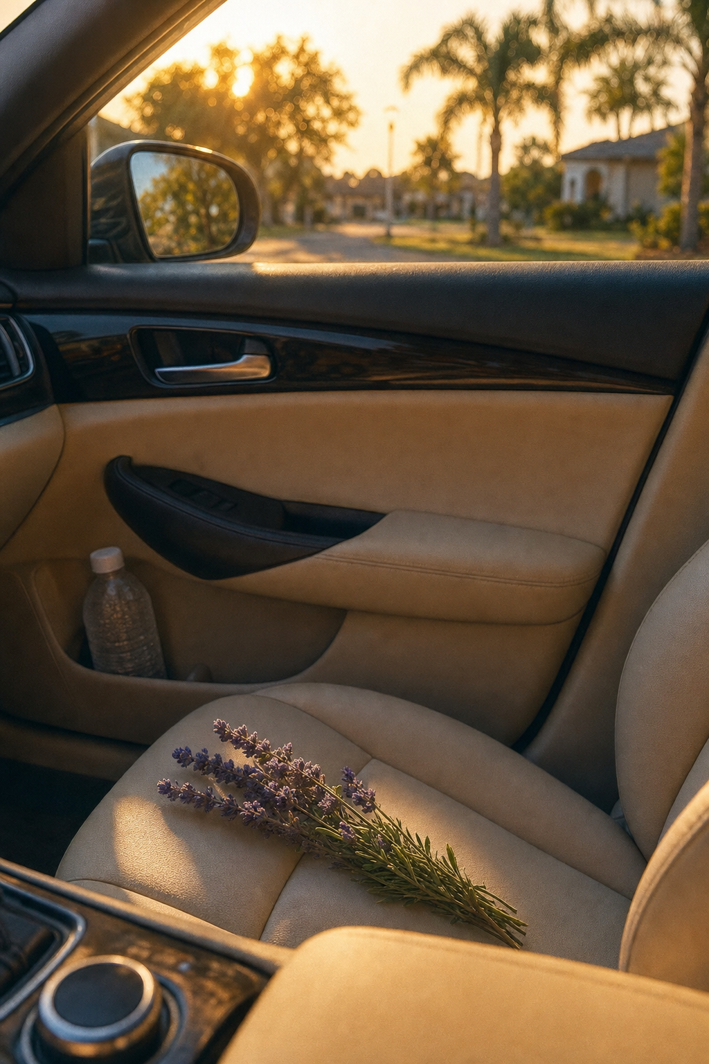 Switching to a car service allows you to pay only for the trips you actually take. A happy senior couple sitting in the back of a professional car service enjoying a stress free ride.