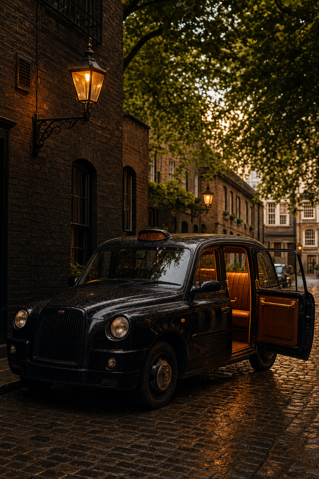 The spacious interior of a black cab provides safety and comfort for the whole family. A close up of the spacious interior of a modern London black cab showing the face to face seating.
