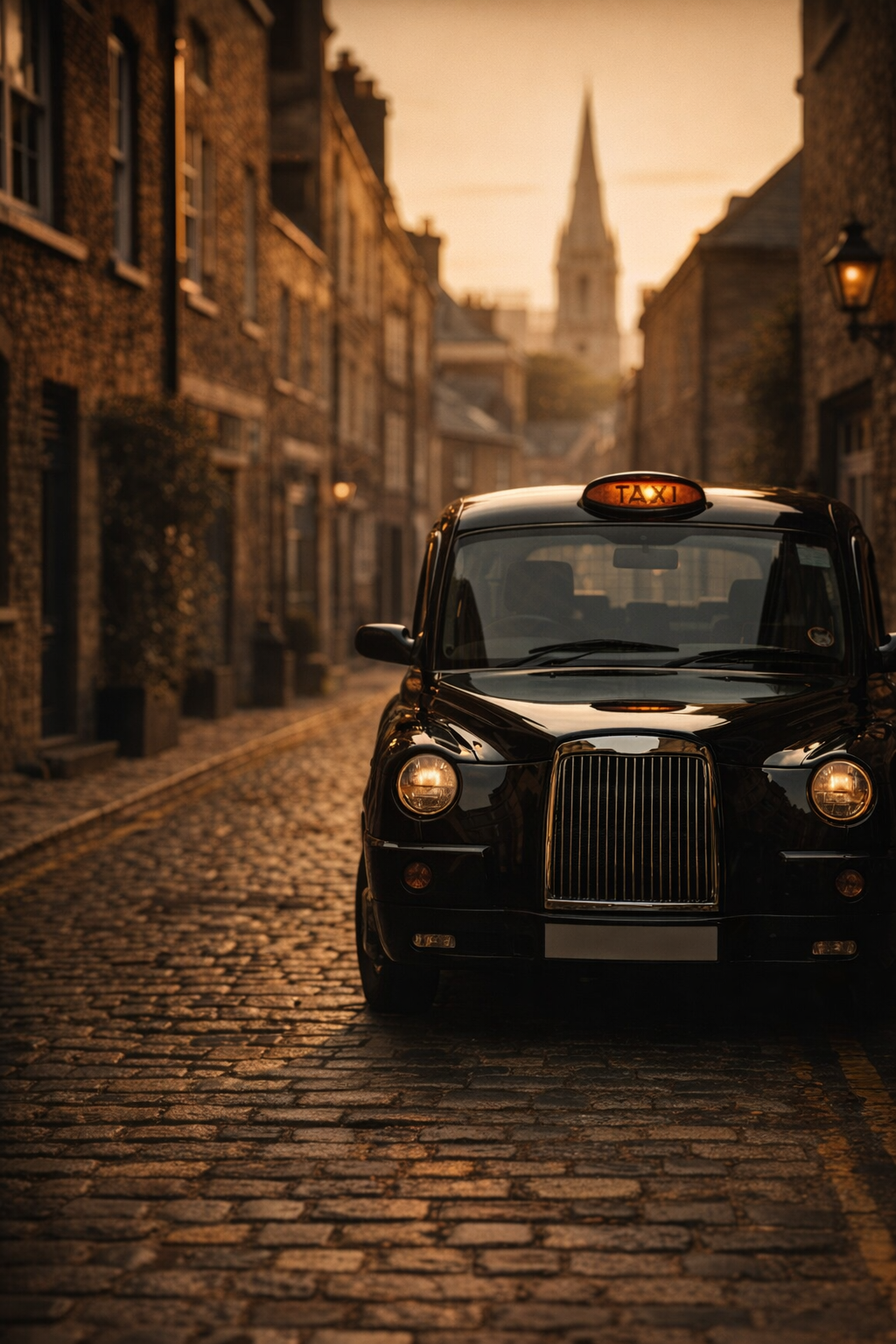The journey from Heathrow passes through some of London's most beautiful neighborhoods like Kensington. A view of West London architecture as seen from the window of a moving vehicle.