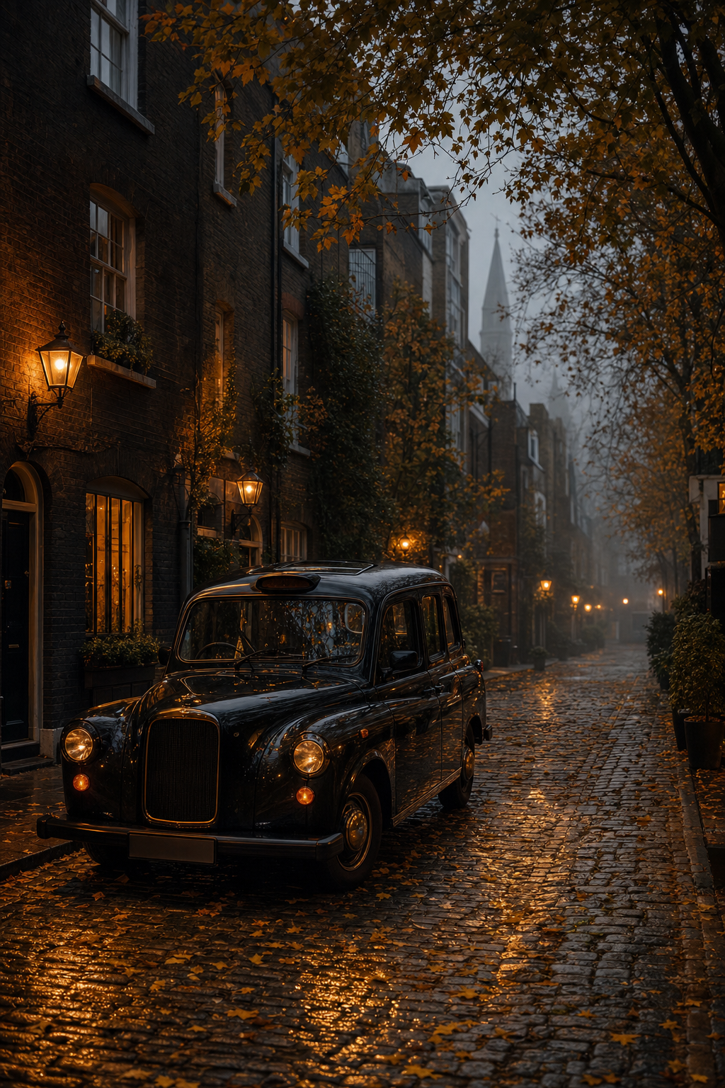 Step inside a time capsule and experience the warmth of a traditional London pub. A warm, atmospheric interior of a traditional London pub with dark wood paneling and vintage light fixtures.