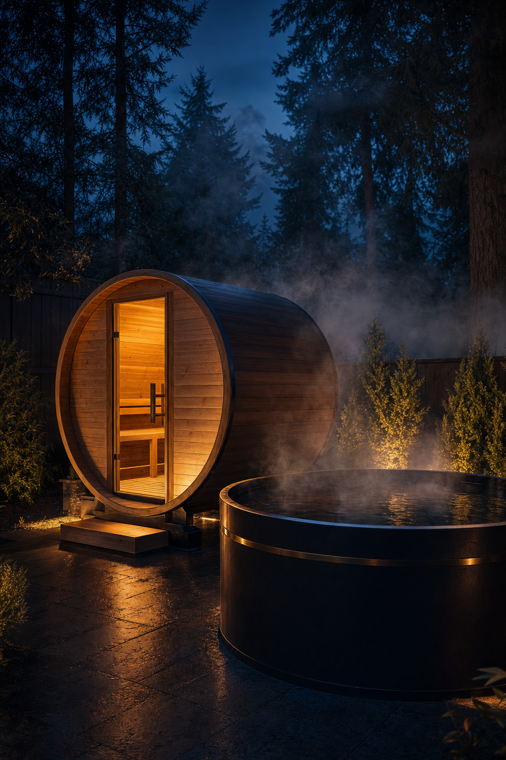 La maîtrise de la respiration pendant l'immersion est la clé pour activer le nerf vague. Une personne immergée dans un bain froid pratiquant une respiration nasale calme pour réguler son système nerveux.