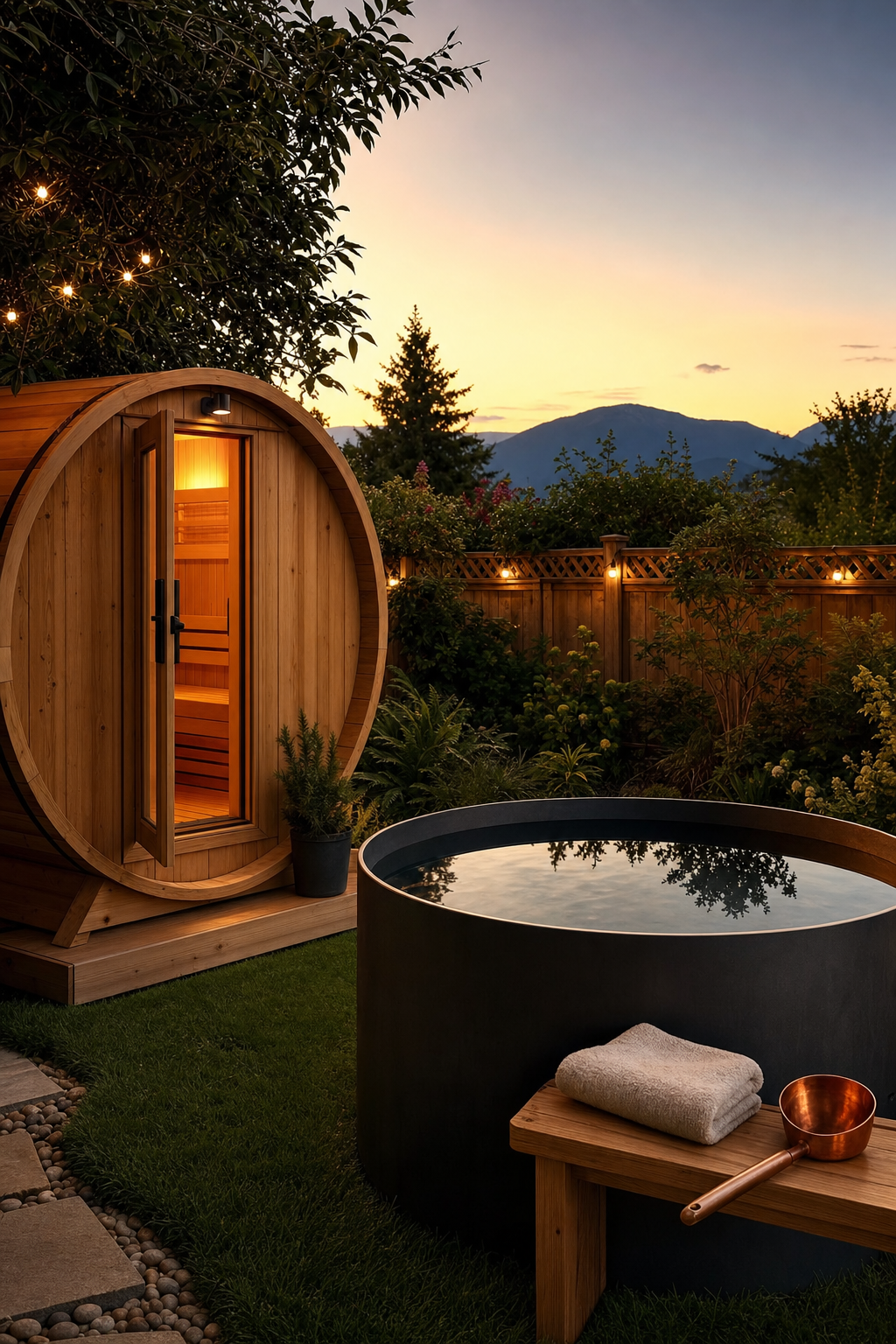 Skip the commute and bring professional grade recovery directly to your door in Vancouver. Exterior view of a premium mobile sauna unit parked at a residential location in Vancouver.