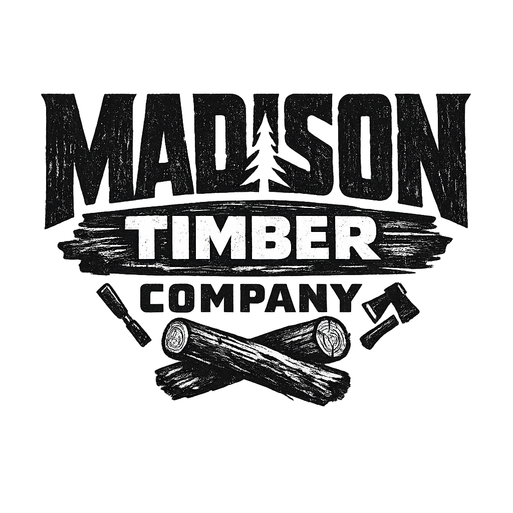 Bold brutalist-inspired typography logo for John's Wood with natural and handcrafted elements.