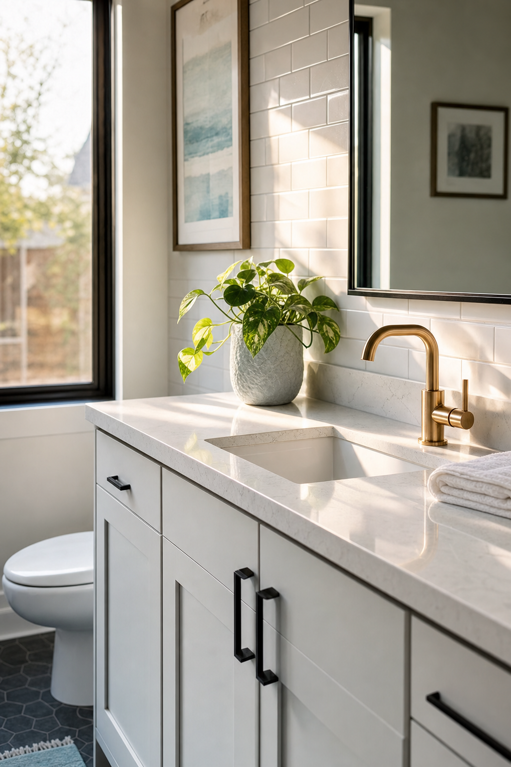 Beyond painting: Bridge & Build handles the structural repairs that make a renovation last. A clean and modern renovation project managed by Bridge & Build Renovations showing high attention to detail.
