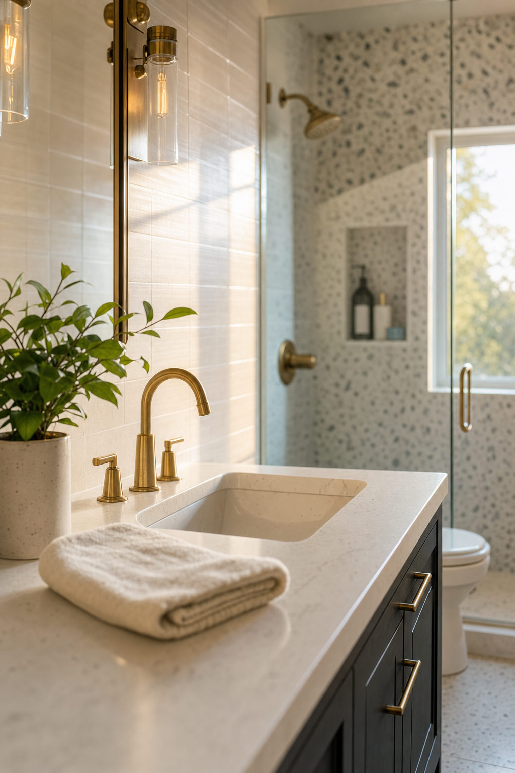 A mid-range guest bathroom remodel typically ranges from 15,000 to 22,000 dollars in Fort Worth. A modern guest bathroom renovation featuring updated tile and a new vanity in a Fort Worth home.