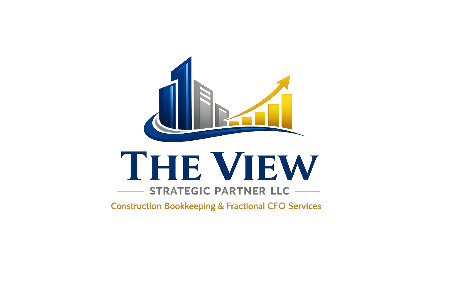 The View Strategic Partner LLC logo with construction and finance elements.
