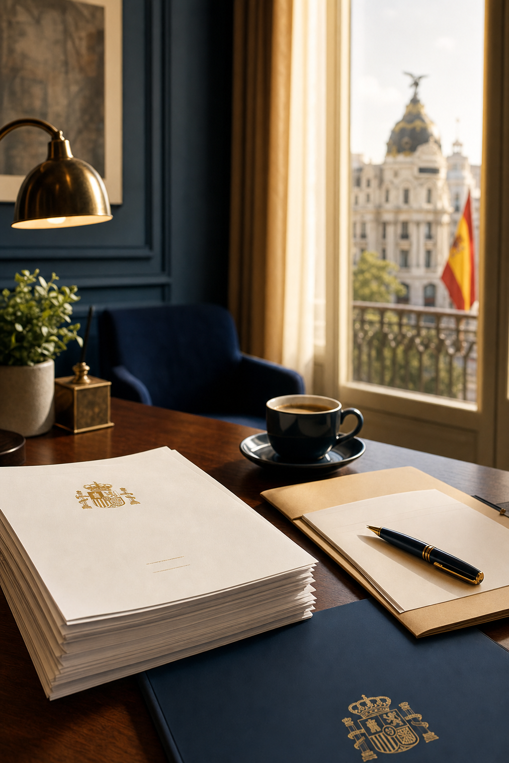La reagrupación familiar y la tarjeta comunitaria son trámites clave en nuestra gestión diaria. Familia extranjera sonriente tras obtener la resolución favorable de su tarjeta comunitaria en Madrid.