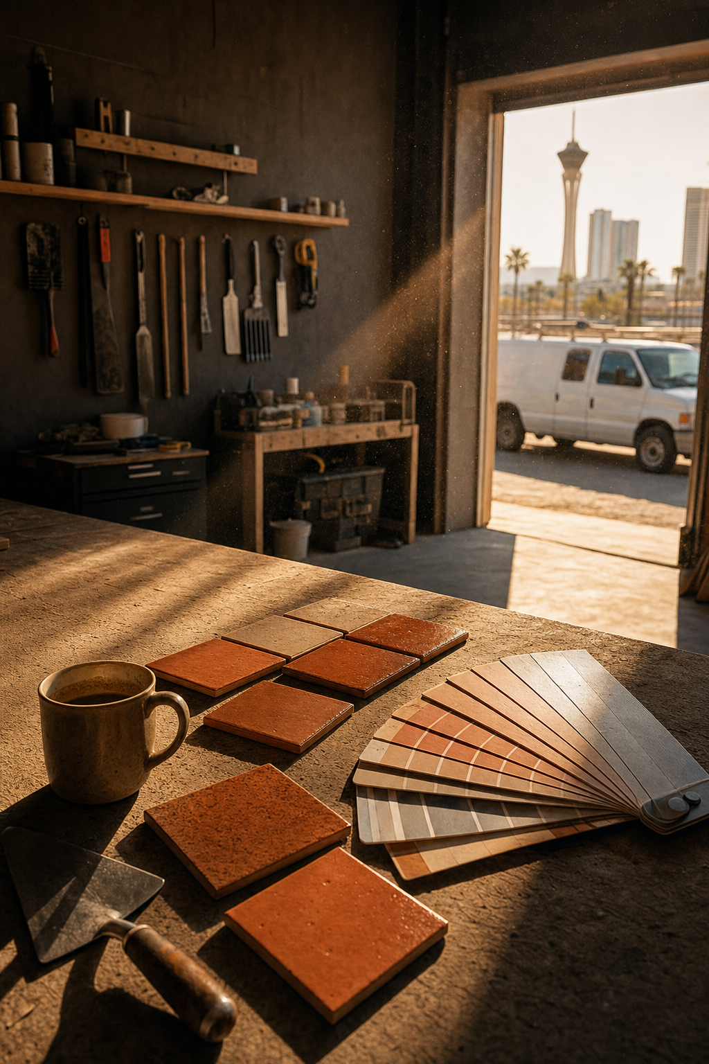 Earth tones like terracotta and sage green are replacing stark white in 2026 designs. A contemporary bathroom with earthy terracotta tiles and sage green cabinetry.