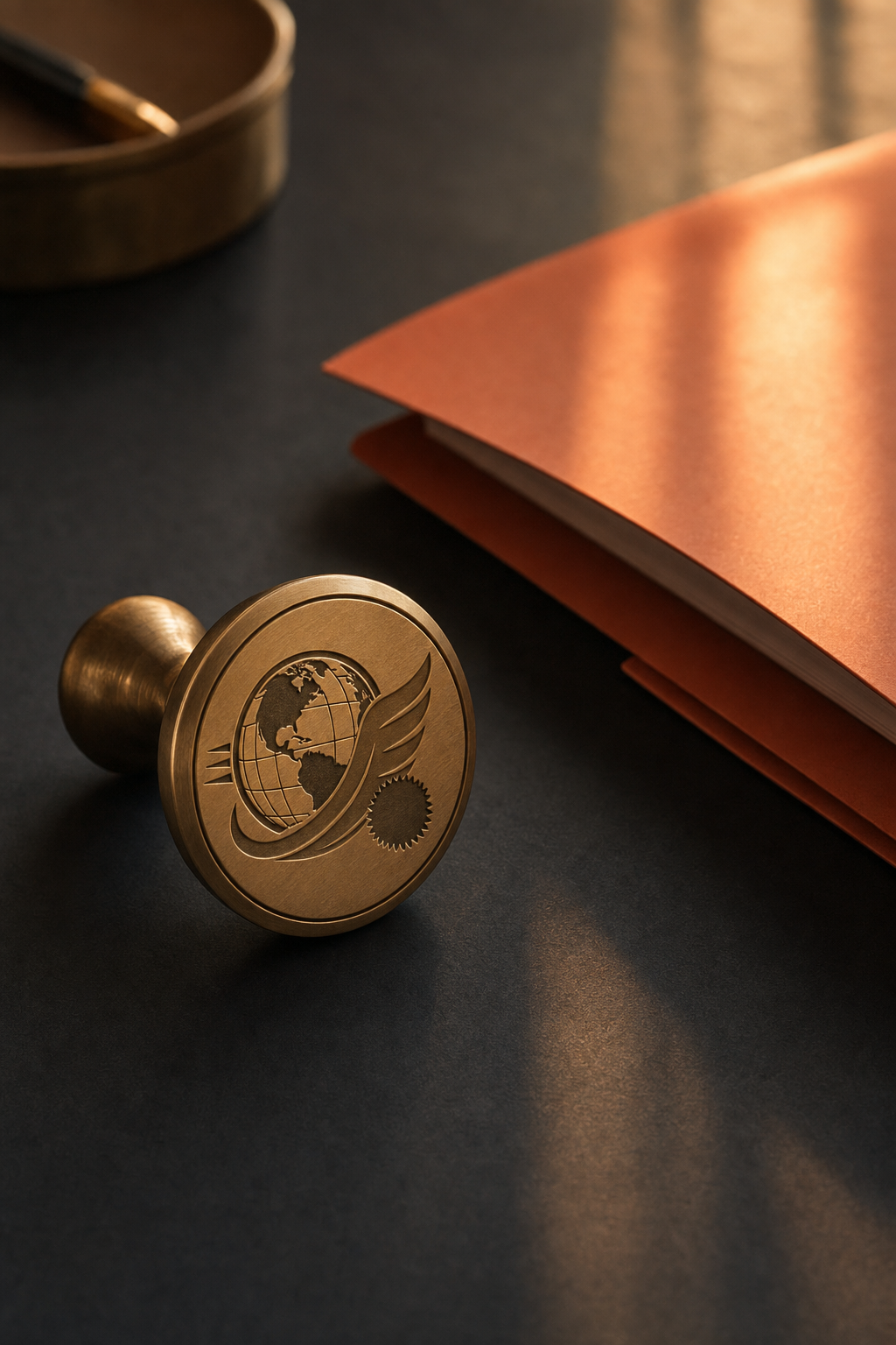 Various employment documents including offer letters and pay stubs often require authentication for foreign visas. Stack of professional documents and folders on a desk representing employment paperwork for apostille.