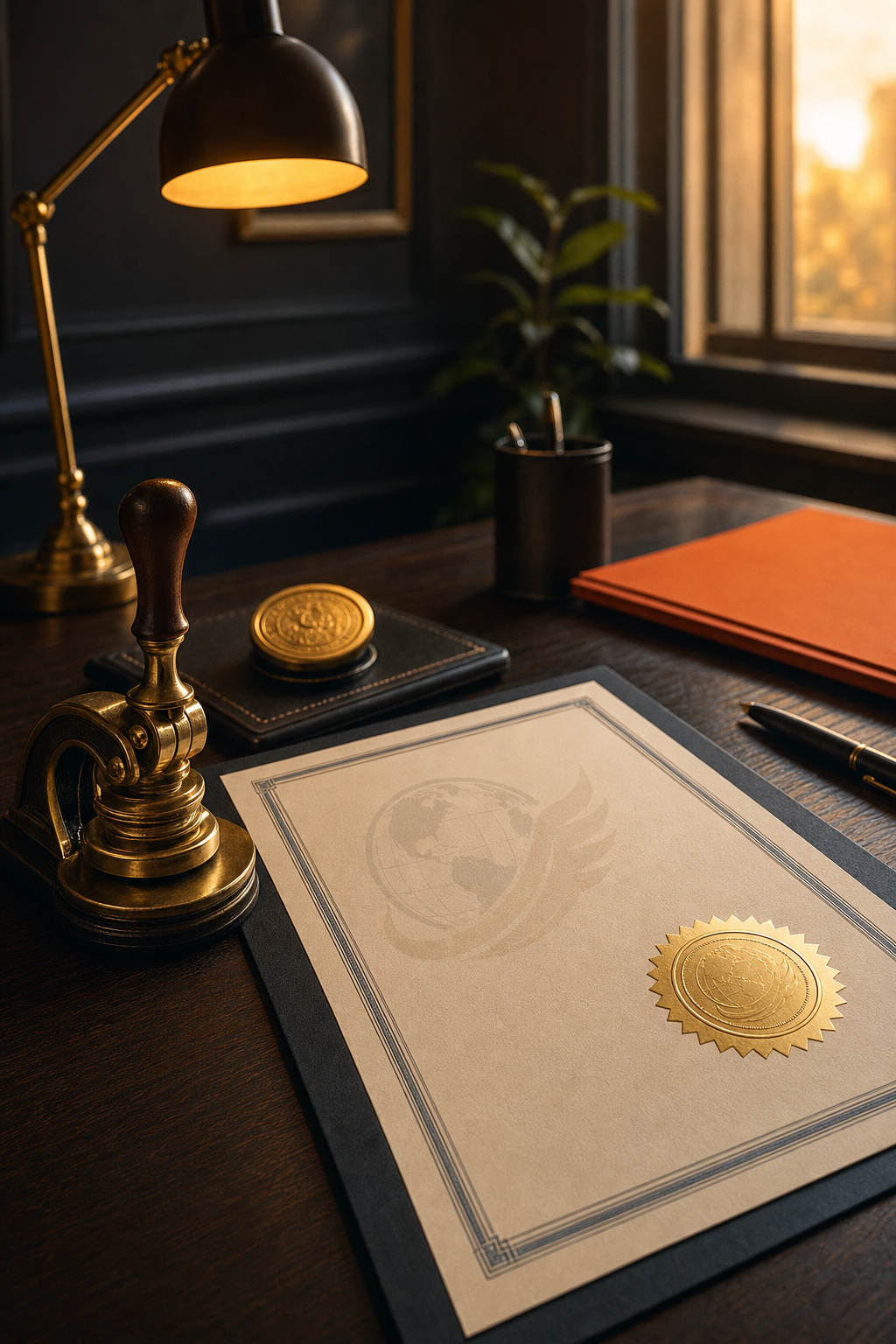 Urgent apostille services can reduce processing times from weeks to just one business day. A clock and documents representing urgent same day apostille processing services.