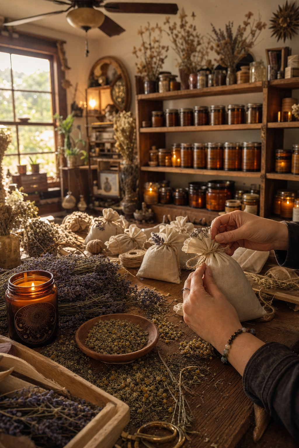 Black candles are powerful tools for protection and creating a sacred, safe space. A moody, celestial-themed social media graphic featuring botanical elements and ritual tools.