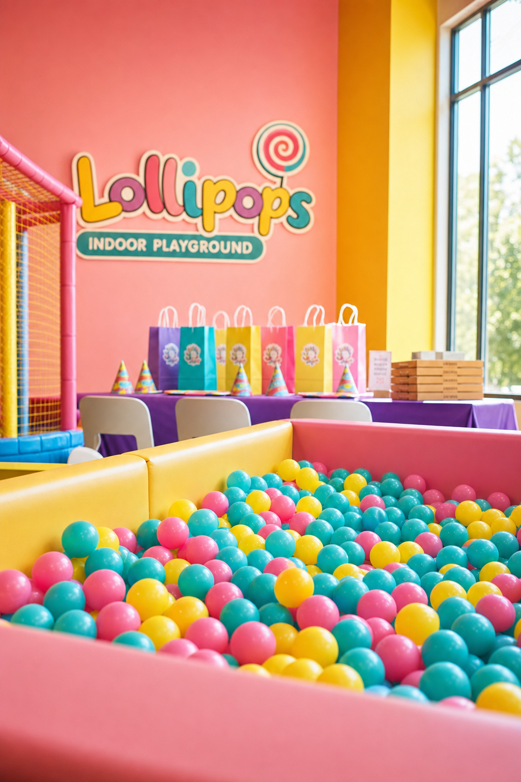 Toddlers love the freedom of an indoor playground for character-themed adventures. A safe, padded indoor play area for toddlers in Orlando, ideal for a Bluey themed birthday party.