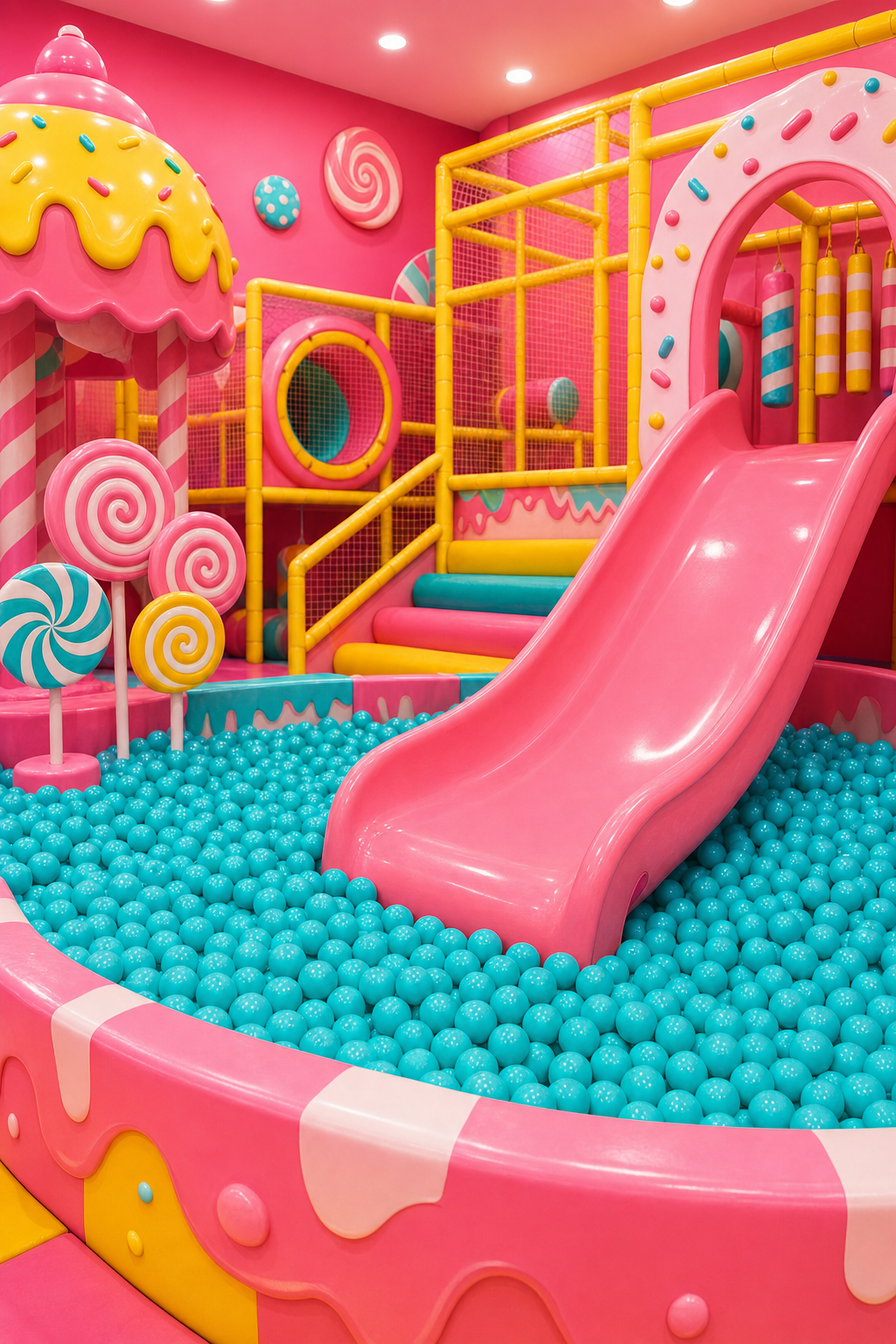 Affordable daily play options make indoor playgrounds a smart choice for local families. A vibrant indoor play area featuring soft play structures and bright colors for kids to enjoy.