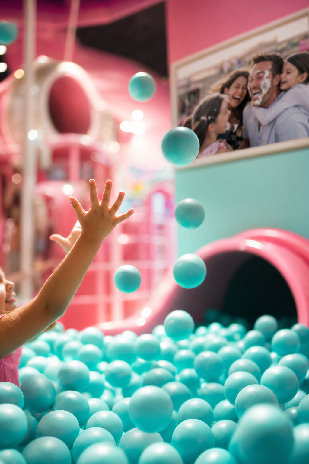 From intimate gatherings to whole-class bashes, we have a party package for every guest list size. Graphic showcasing Lollipops indoor playground party packages for Orlando families.