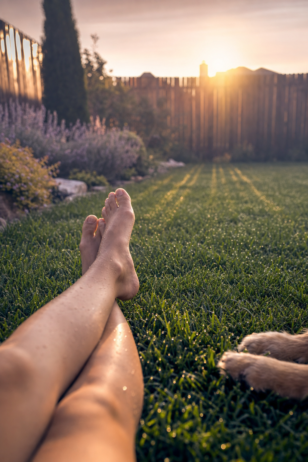 Rain doesn't clean your yard, it only spreads the bacteria further. A professional pet waste removal technician working in a residential yard.