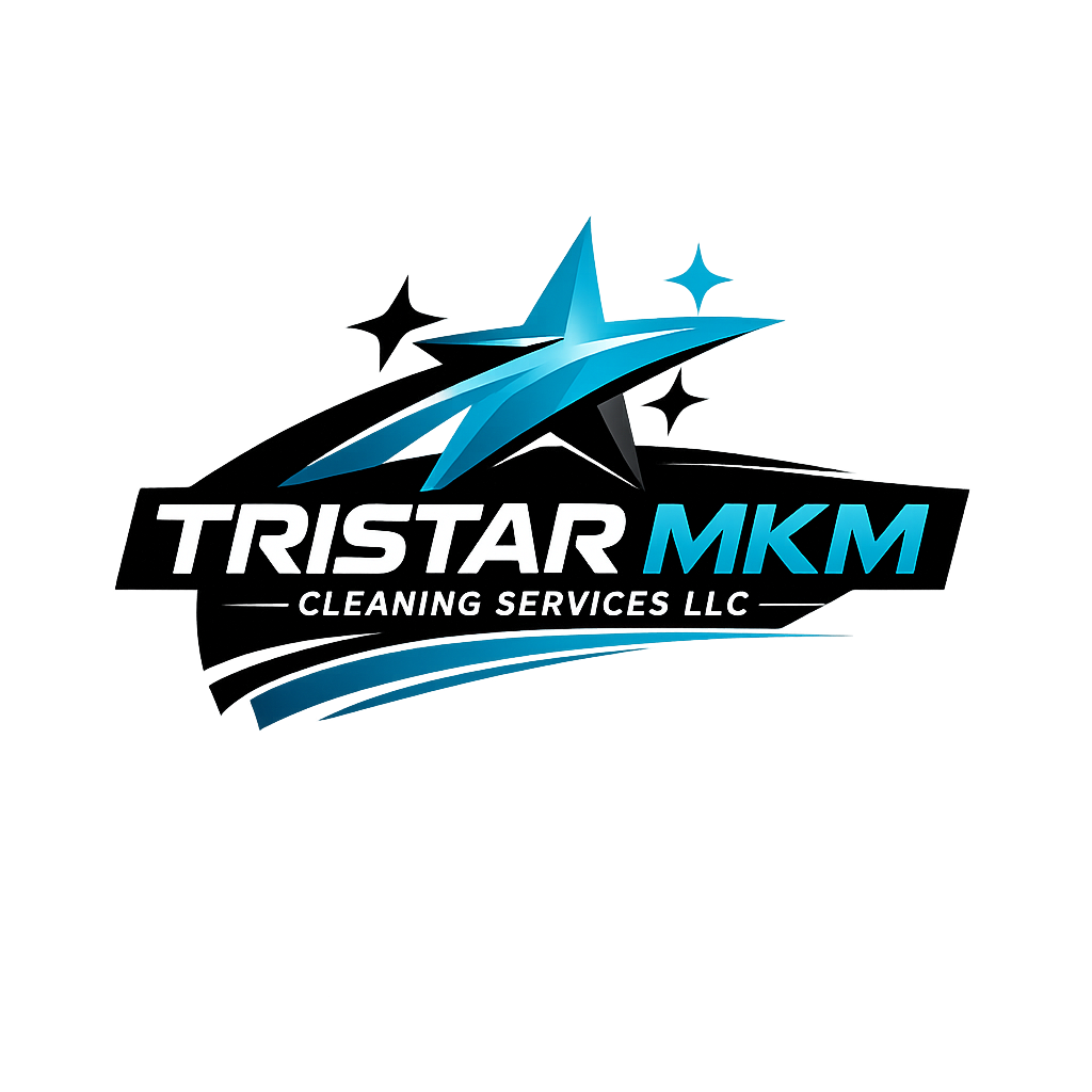Modern cleaning services logo for TRISTAR MKM CLEANING SERVICES LLC