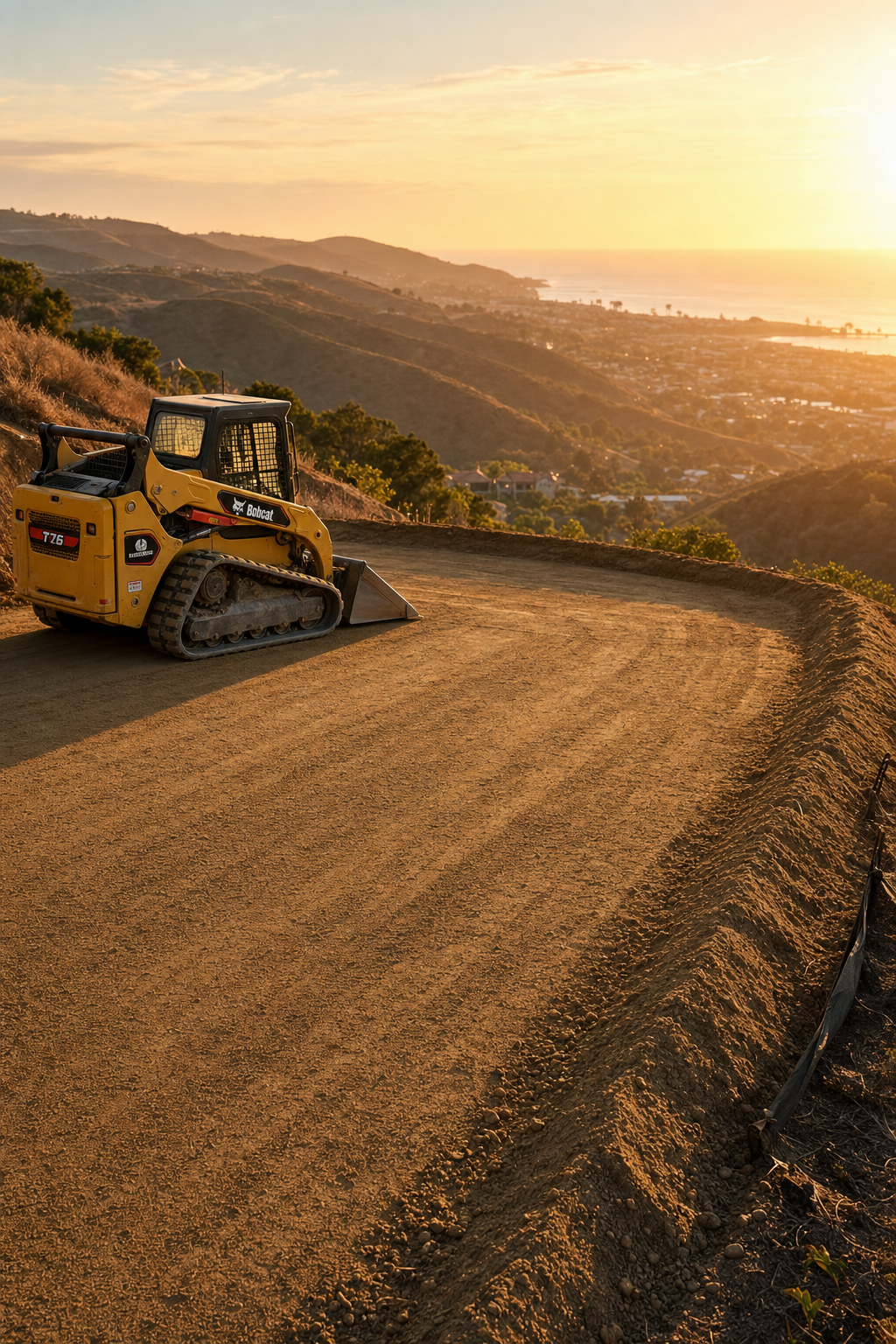 Efficient hauling logistics are essential for staying on budget in high density areas. A dump trailer being used for hauling demolition debris and soil on an Orange County project.