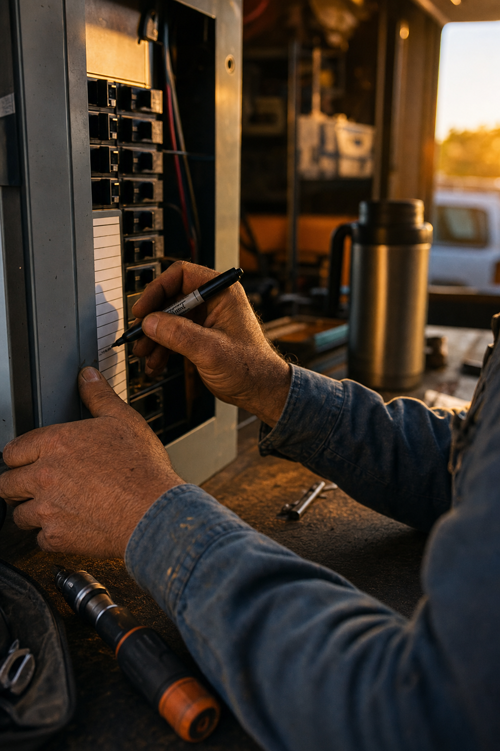 Planning your electrical layout during the framing stage ensures a seamless installation without costly rework. Bledsoe electrical services project highlight showing professional wiring and clean installation in a new build.