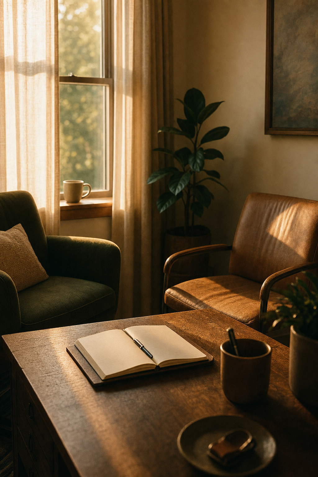 Consistent communication builds trust even when the future seems uncertain. A group of professionals in a collaborative meeting discussing plans in a light filled office.