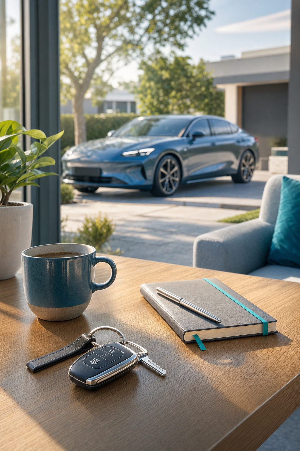 Confidence comes from knowing your interest rate is the best one available, not just the one offered. A happy car buyer feeling confident after a successful negotiation with the help of a concierge service.