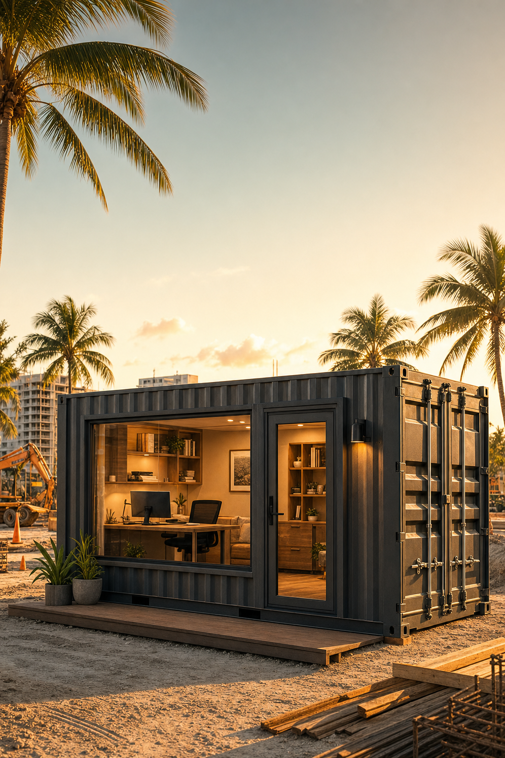 Professional delivery ensures your container is placed exactly where you need it on your property. A used shipping container being carefully loaded onto a flatbed truck for local delivery.