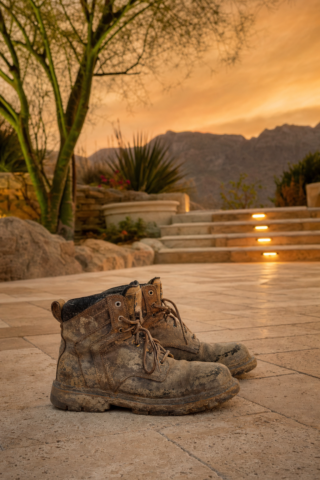 Professional sealing protects pavers from UV fading and the abrasive nature of desert dust. Clean, well-maintained paver driveway in Palm Desert showing the results of professional sealing and regular maintenance.