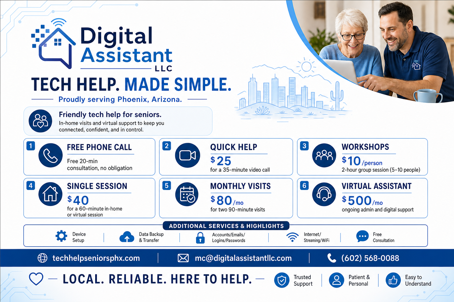 Keeping your essential devices in your carry-on ensures they stay safe and accessible. A senior woman smiling while looking at her smartphone in a bright setting.