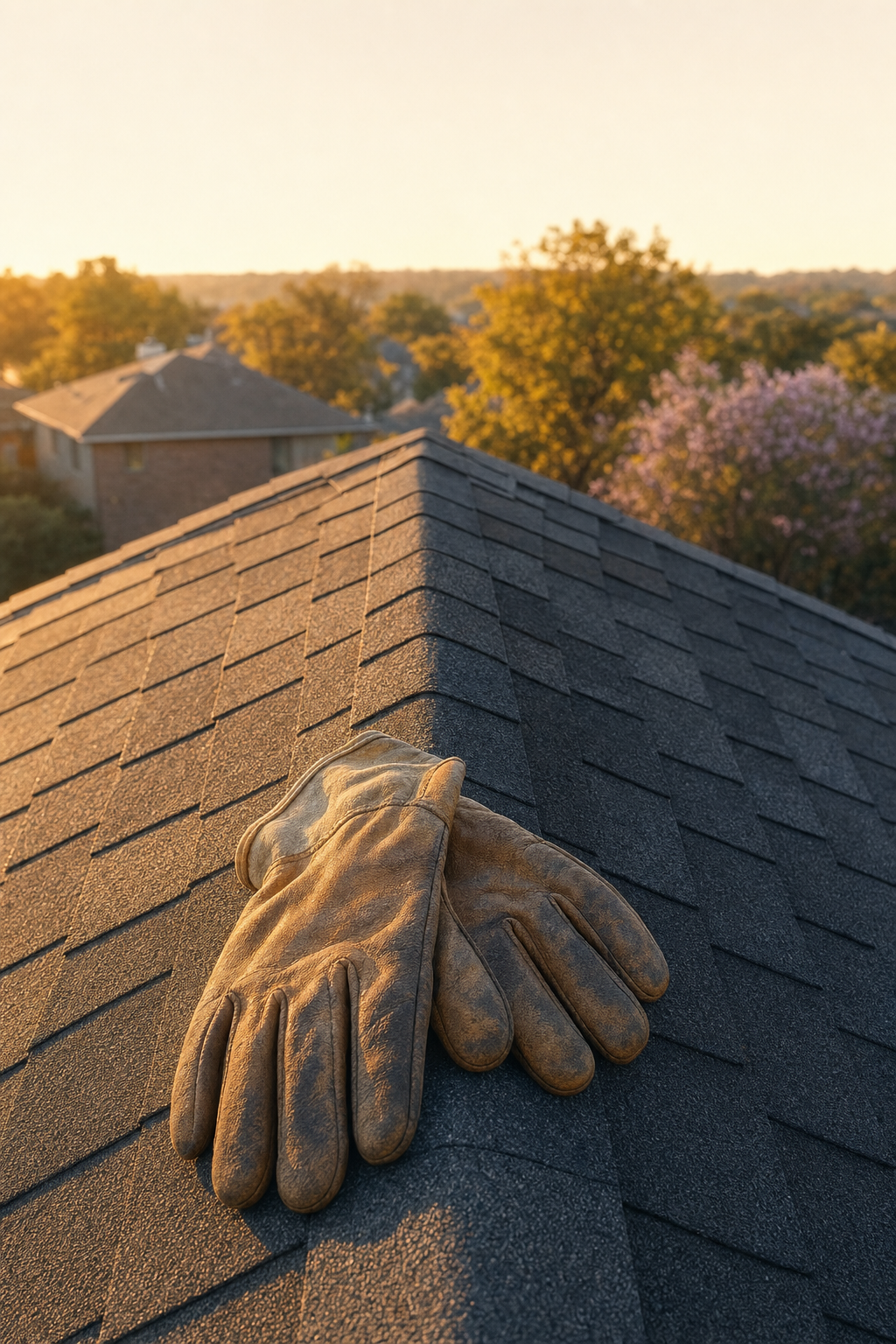 Local Sherman roofing companies understand how North Texas weather specifically impacts different roofing materials. Aerial view of a suburban neighborhood in Sherman, Texas, showing a variety of residential roof styles.
