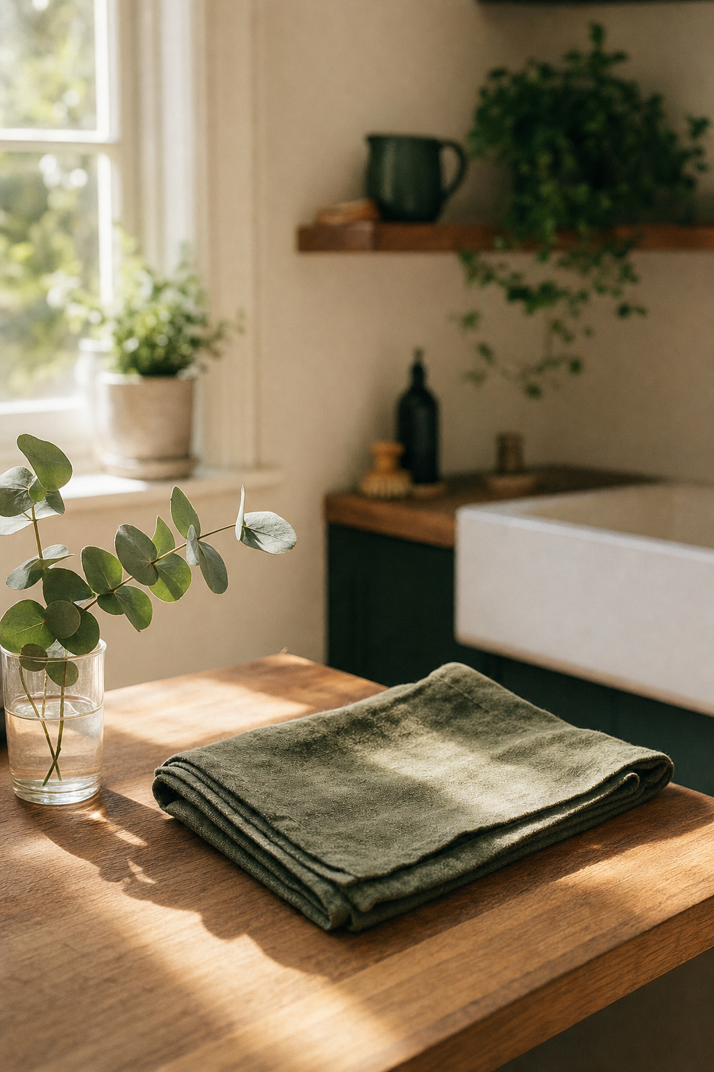 Eco-friendly products effectively tackle limescale without using harsh chemicals. Detailed bathroom cleaning focusing on taps and tiles to remove London hard water stains.