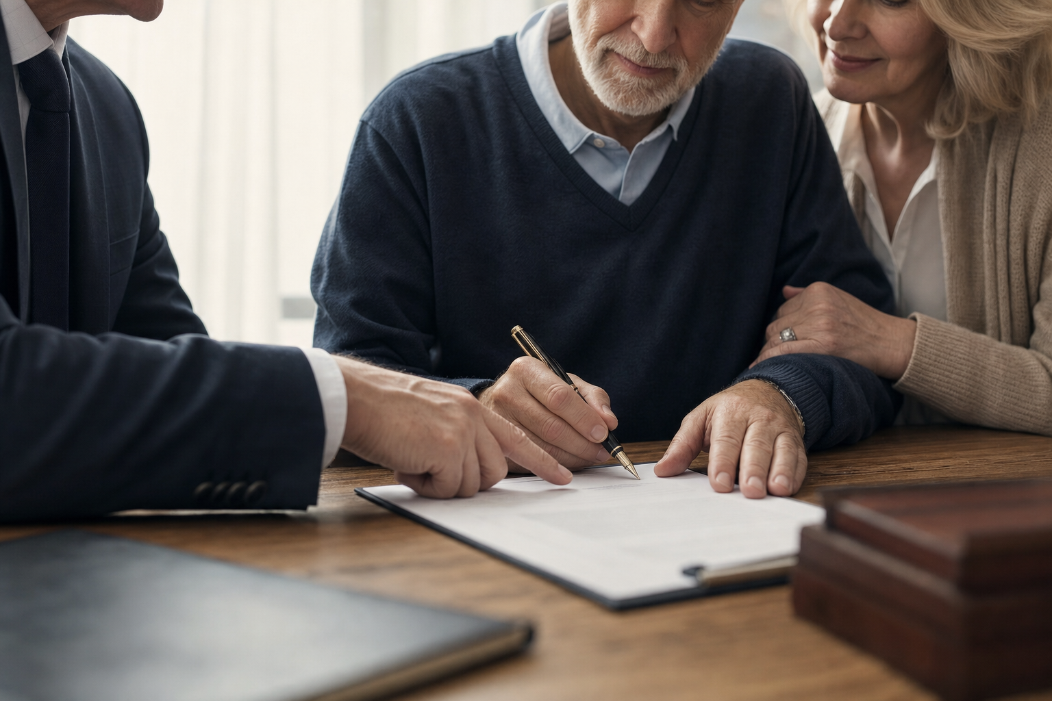 Personalized legal support starts with a local professional who understands your community. A lawyer at Wall Law Offices providing personalized attention during a client meeting.