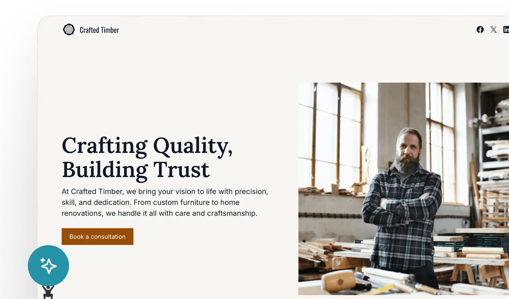 Een volledig functionele, door AI gebouwde website