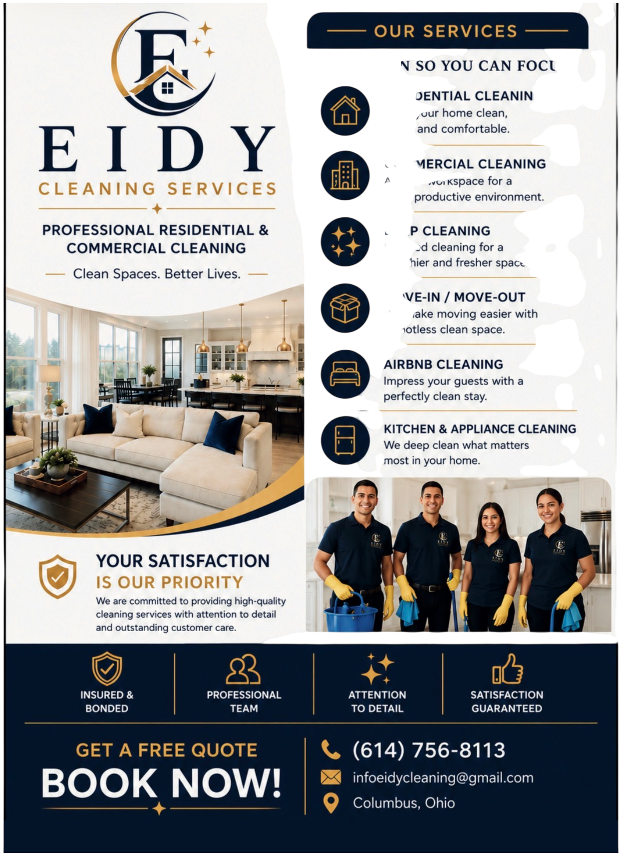 Eidy cleaning service logo