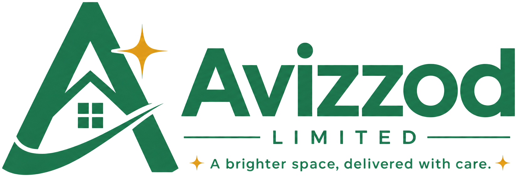 Avizzod Limited logo with motto "A brighter space, delivered with care."