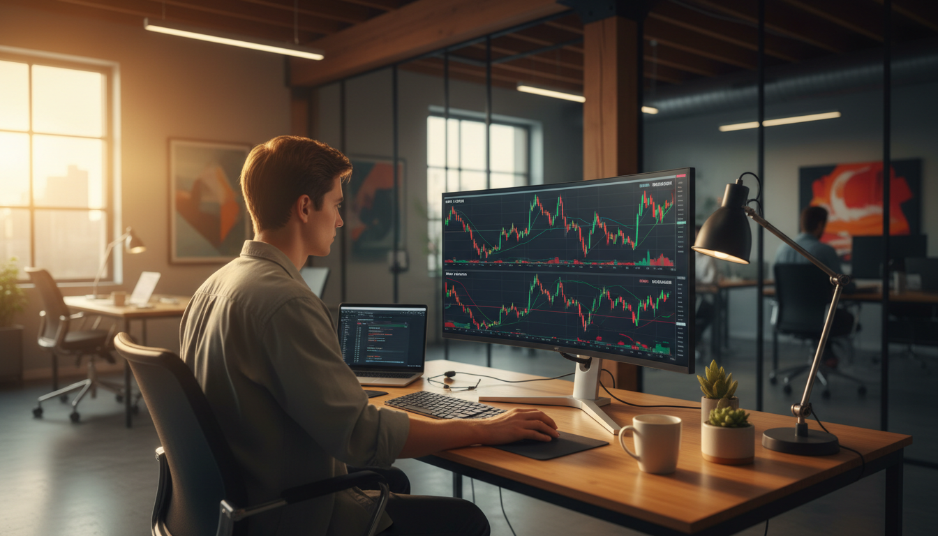 Representación de tecnología blockchain y red digital