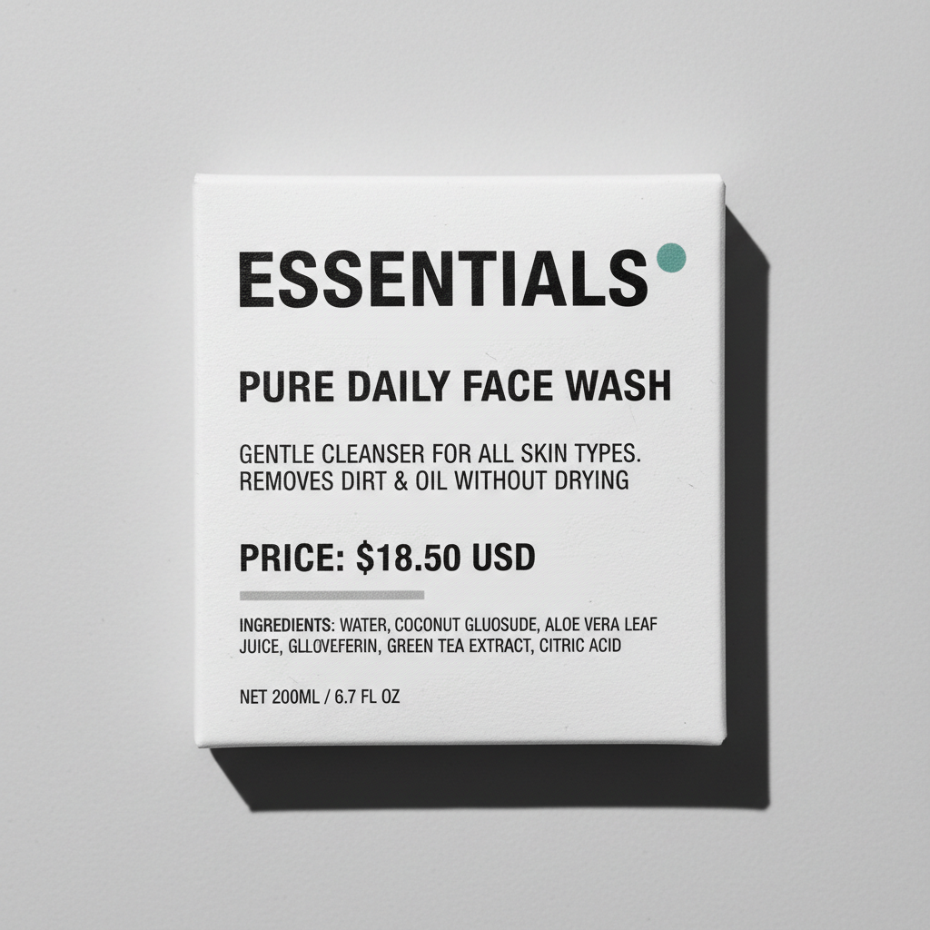 Honest labeling and clear specifications are the hallmarks of a product worth your hard earned money. A minimalist shot of clear product labeling and straightforward information on neutral packaging.