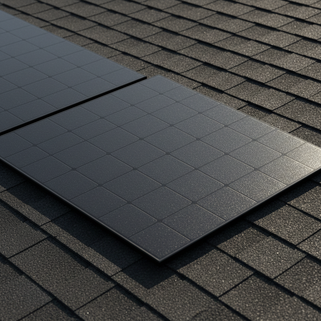 Some North Carolina homes may benefit from low-profile solar-integrated options. Solar shingles integrated with standard roofing materials on a sunlit residential roof surface