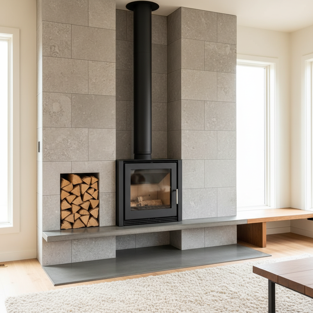 Work with a WETT-certified technician to ensure your installation meets all local insurance requirements. A professional heating technician standing confidently in front of a newly installed unit.