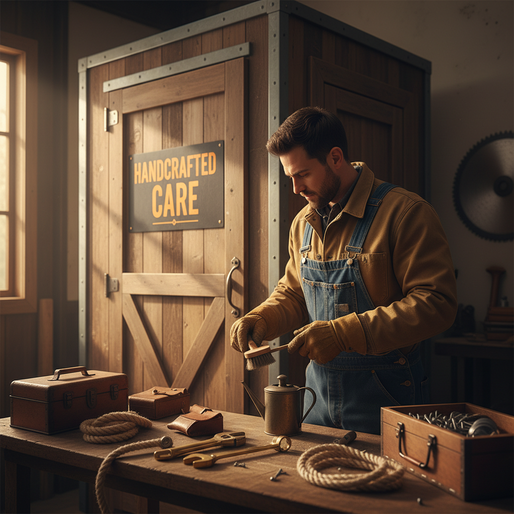 Regular servicing and cleaning are core components of your total rental cost. A service technician performing maintenance and cleaning on a portable facility unit.