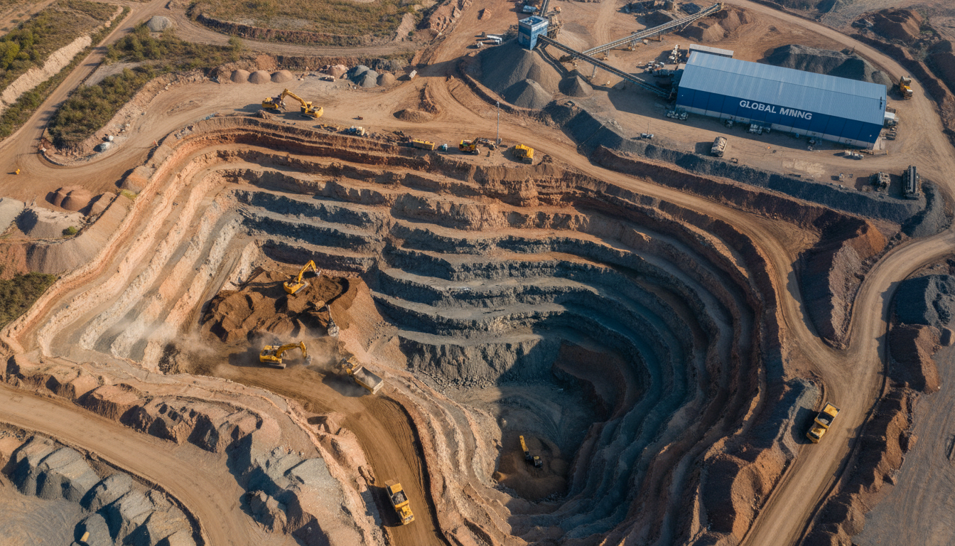 Massive Riyadh construction projects require absolute precision in earthwork volume calculations to maintain budget integrity. Aerial view of a large scale excavation site in Riyadh showing complex earthwork layers and machinery
