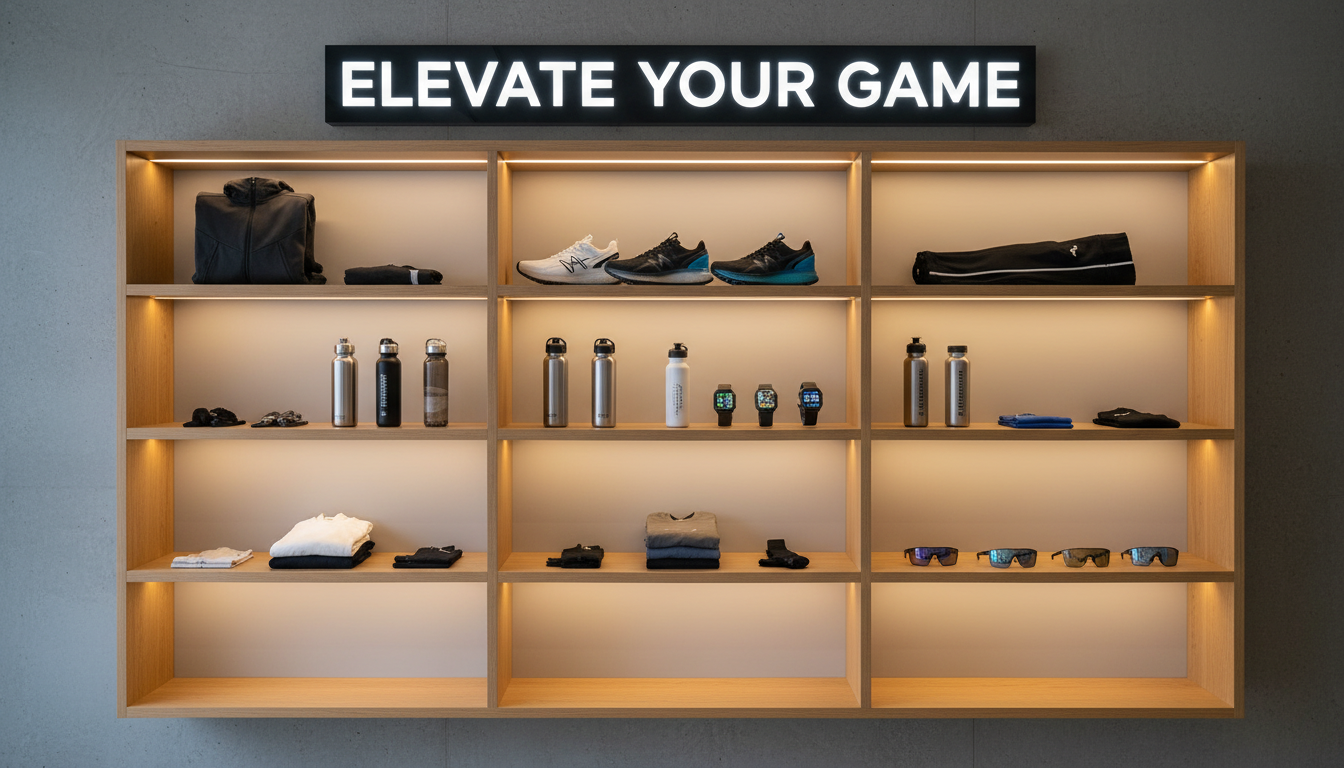 Choosing between Authentic and Swingman depends on your budget and how you plan to wear the jersey. Modern sports apparel including jerseys and accessories neatly organized on a retail display shelf with warm lighting.