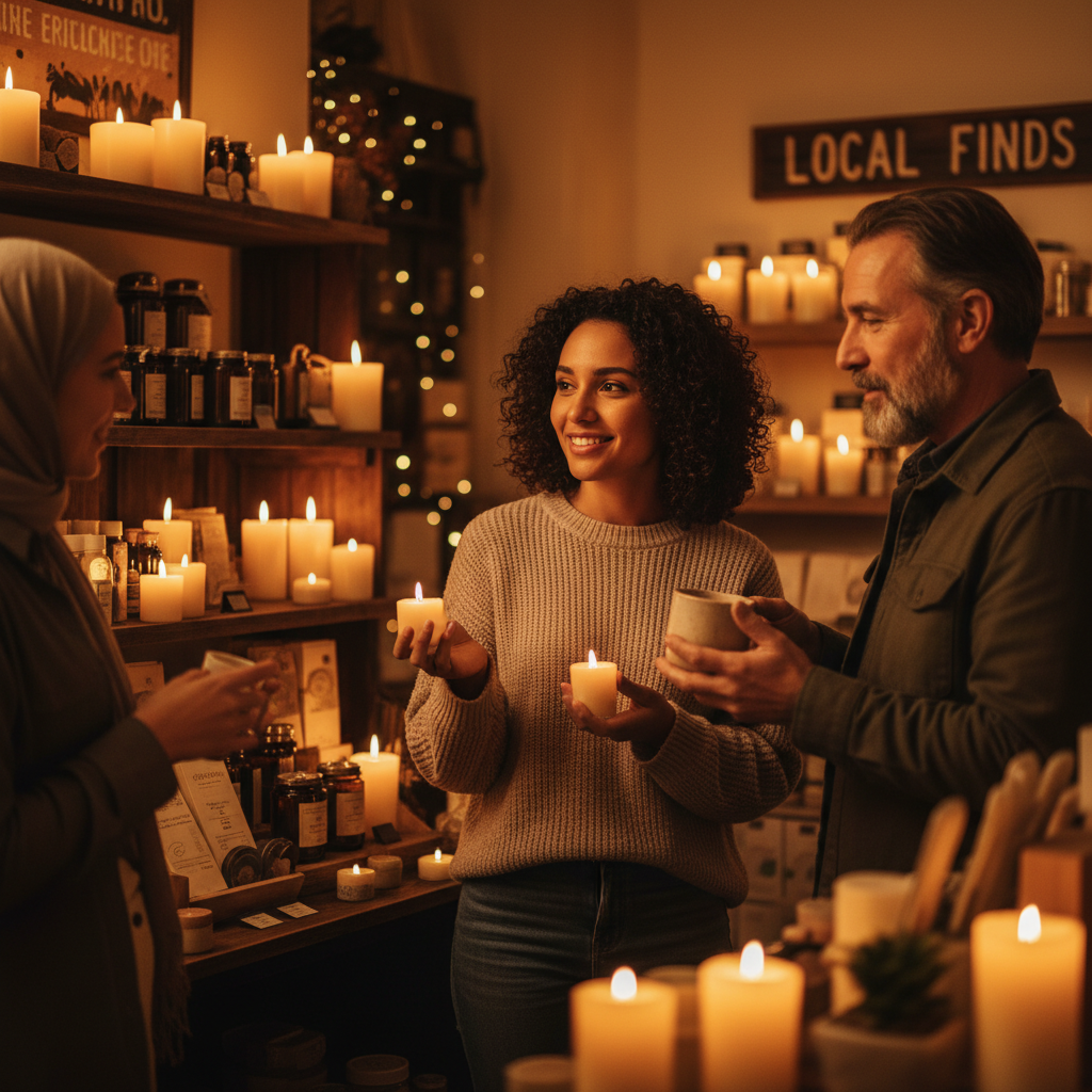 Personal service ensures you find exactly what you need without the big-box headache. A friendly interaction between a staff member and a customer in a warm, retail setting.